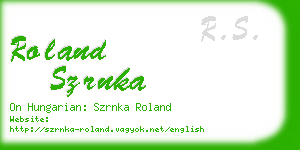 roland szrnka business card